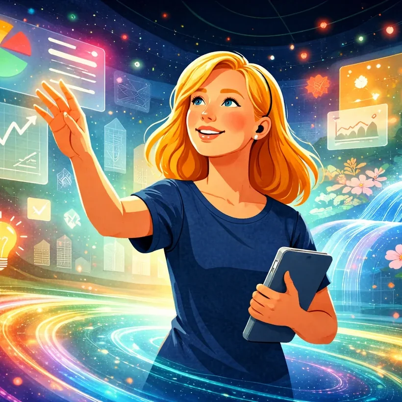 Illustration autour de la formation digitale et de la transmission